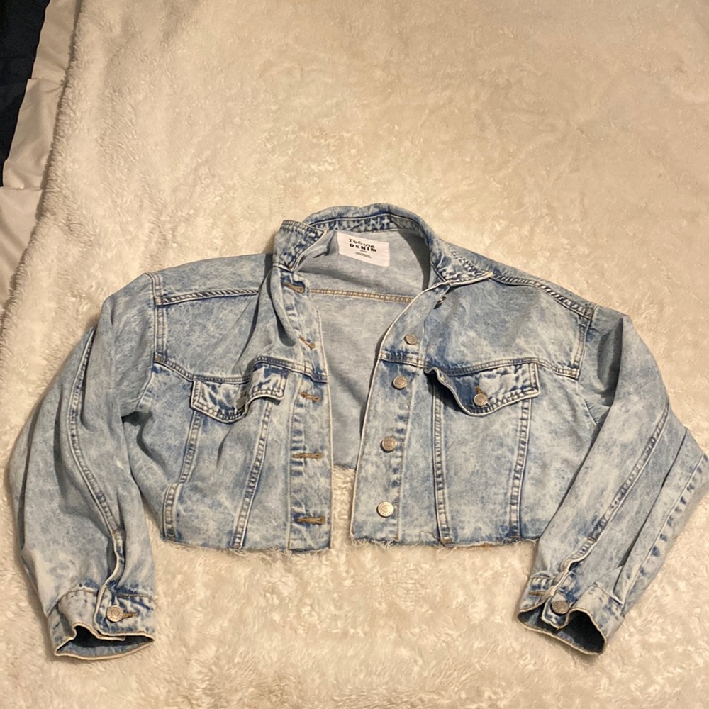cropped Jean jacket